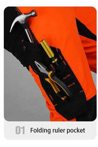 Pantalon de travail Cargo réfléchissant de sécurité de couleur fluorescente multi-poches pour hommes avertissement de travail personnalisé 2024 pantalons de sécurité pour hommes - Product Image 6