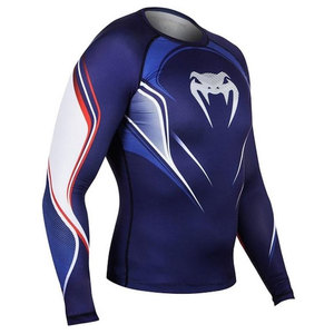 MMA BJJ No Gi HD Print Rash Guard Set Camisa de compresión de manga larga con pantalones cortos de lucha Jiu Jitsu Kimono de Jiu Jitsu - Product Image 1