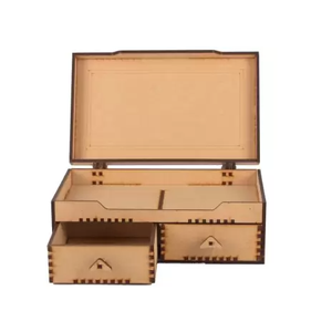 Nouveauté Boîte de rangement en bois avec découpe laser de précision Organisateur polyvalent élégant pour la maison et les cadeaux - Product Image 5