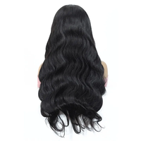 Peluca de Cabello Humano Brasileño con Frente de Encaje Ondulado de 18 Pulgadas, Cabello Virgen con Frente de Encaje HD