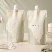 Pochettes souples personnalisées avec bec verseur 50ml 100ml 200ml pour produits cosmétiques et soins de la peau, rechargeables