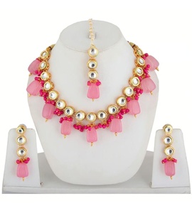 Collar indio de circón natural, collar indio de Kundan, joyería india, joyería especial, regalo para ella en el Festival, artículo único - Product Image 1