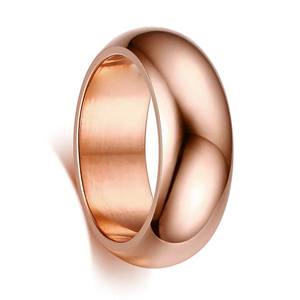 Bague damas en acier inoxydable deux tons pour hommes bande plate avec finition marteau rock pour anniversaire livraison directe top vente 2025 - Product Image 4