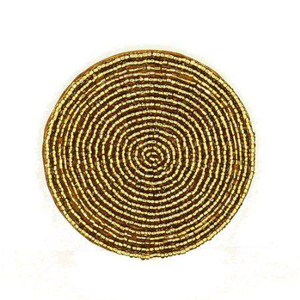 Posavasos con cuentas Hecho a mano Bola americana Bordado Artesanía Posavasos con cuentas cuadradas Cruz DE LA India - Product Image 4