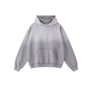 Sudadera con Capucha Extra Grande de Estilo Urbano, Personalizada, Desteñida al Sol, 100% Algodón French Terry, Gruesa, de Lujo, Lavada al Ácido, con Hombros Caídos - Product Image 2