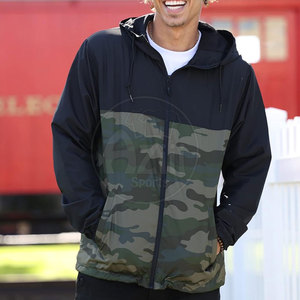 แจ็คเก็ตกันลมน้ำหนักเบามีฮู้ดสำหรับทุกเพศ, แจ็คเก็ตกันลมกันน้ำฤดูหนาวโลโก้ด้านหน้าสำหรับใส่ได้ทั้งชายและหญิง - Product Image 3