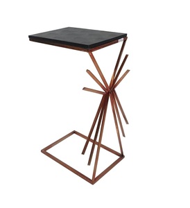 Modern Stylish Coffee Table Homemade Customized Sofa Side Table Golden Finishing Base With Glass Top <b>Corner</b> Table - Product Image 5