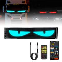 Letrero LED para Auto de Alta Luminosidad, 5V USB, 192x898mm, Ojo de Diablo, Panel de Matriz de Píxeles RGB Portátil, Tablero de Mensajes Desplazables para Auto y Camión