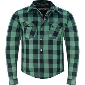 Venta al por mayor UL Certificado CAT2 Impresión FR Plaid Camisa resistente al fuego Mecánico Ropa DE TRABAJO Camisas de trabajo de soldadura - Product Image 1