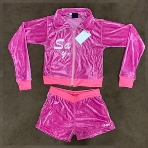 Autumn <b>Women</b> Comfortable Customize 2 Piece Casual Zipper <b>Jacket</b> Shorts Set <b>Velvet</b> Tracksuit <b>Women</b> Clothes - Product Image 5