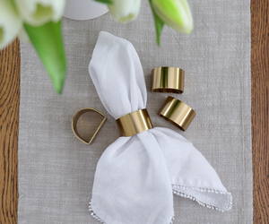Anillo para Servilletas de Latón Dorado de Diseño Exclusivo, Precio Económico, Diseño Martillado, Pulido Espejo, Ecológico, Moderno y Clásico para el Hogar - Product Image 5