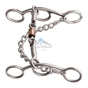 Bocado de entrenamiento para caballos de acero inoxidable liso de 5.5 pulgadas, 3 piezas, alta calidad, precio mayorista, proveedor a granel - Product Image 4