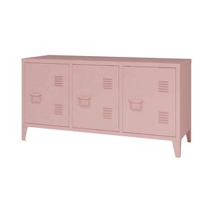 Meuble TV de salon, style industriel rustique, support TV en acier avec rangement, meuble TV en métal pour salon - Product Image 3