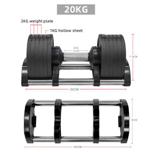 Stokta Body özel ayarlanabilir dambıl spor ağırlıkları Set demir ve kauçuk malzeme vücut geliştirme için dambıl rafı uygulama - Product Image 3
