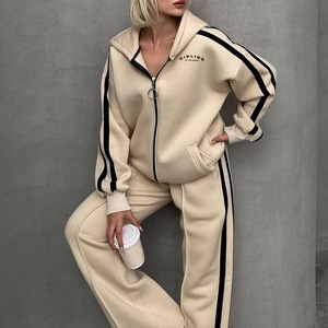 Hot selling Custom Heavyweight Thick Cotton Tracksuit Set Streetwear <b>Zip</b> <b>up</b> <b>Hoodies</b> and Joggers for Men Women's Sweatshirts - Product Image 2