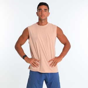 Débardeur côtelé 100% coton pour hommes de haute qualité nouveau personnalisé couleur unie décontracté pour la salle de sport entraînement Streetwear haut sans manches - Product Image 1