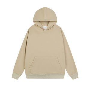 Sudadera con capucha y sudaderas para hombre en blanco de alta calidad personalizada marca privada Sudadera con capucha bordada personalizada hombro caído Sudadera con capucha de gran tamaño para hombre - Product Image 3