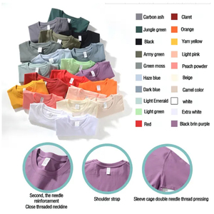 Logo personnalisé sérigraphie unie femme t-shirts en coton pour femmes - Product Image 2