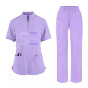 Uniformes de gommage médicaux unisexes Ensembles de gommage d'infirmière Offre Spéciale de haute qualité Hôpital Toutes les couleurs Service OEM Imprimé Utilisation estivale - Product Image 2