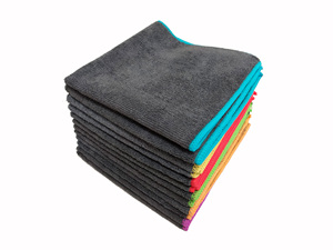 Paño de limpieza profesional de microfibra surtido, paquete de 6 piezas, paño mágico reutilizable multiusos de alta calidad, 280 gsm - 38x36 - Product Image 3