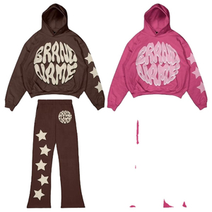 Chándal Deportivo Informal Personalizado de Alta Calidad, Pantalón Acampanado, Felpa de Alto Rendimiento, 100% Algodón, Ecológico, Nuevo Diseño de Marca - Product Image 1