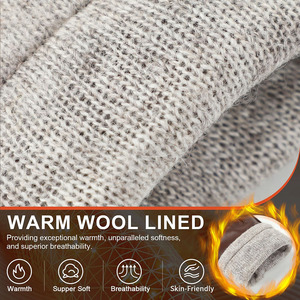 Uso diario Buen producto de alta calidad y transpirable Aspecto elegante Tela cálida Guantes de moda de cuero a prueba de viento - Product Image 5