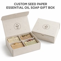 Boîte à Huile Essentielle en Papier Semence Personnalisable avec Logo, Vente en Gros, Boîte Cadeau Plantable pour Savon, en Vrac, pour Soins de la Peau Premium et Spas