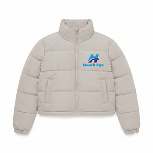 Wholesale 2026 Plus Size <b>Cropped</b> Puffer <b>Jacket</b> for Ladies Winter Warm Waterproof Sport Outdoor Custom Logo Bubble Coat Women - Product Image 4