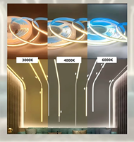 Bande LED COB à eau courante de 10mm Vs Standard - 360 LED/M, 12 W/M, 24V, gradable, coupe de 71.43mm, sans scintillement, CRI90