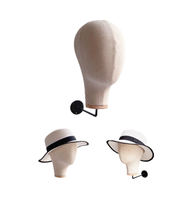 Mannequin Mural Tissu, Présentoir Chapeau Perruque, Tête de Mannequin en Mousse à Piquer pour Accessoires