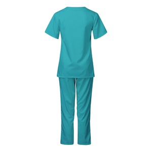 Nouvelle conception de tenues médicales en tissu sergé de coton, ensembles de blouses d'hôpital unisexes à manches courtes, avec détection d'aiguilles sans couture - Product Image 2