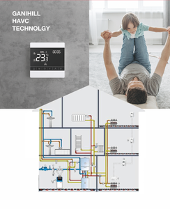 Termostato Inteligente con Wi-Fi para Uso en Hoteles, Material de PC Antiinflamable, Funciona con Alexa y <span class=keywords><strong>Google</strong></span> <span class=keywords><strong>Home</strong></span>, HVAC, Fan Coil - Product Image 3