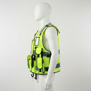 Chaleco de Seguridad Reflectante de Diseño OEM, Alta Visibilidad, Color Verde, con Cremallera Delantera, Antiestático, Ignífugo, Ropa de Trabajo Táctica - Product Image 2