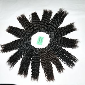 100% brut pas cher naturel pur jeunes vierges faisceaux couleur machine double trame temple bouclé indien extensions de cheveux humains - Product Image 4