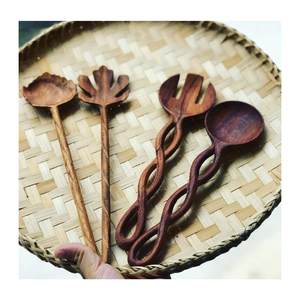 Authentic Handmade Wooden Spoon Natural Wood <b>Kitchen</b> <b>Utensils</b> For Cooking Dining And Serving Wholesale From Vietnam Supplier - Product Image 1