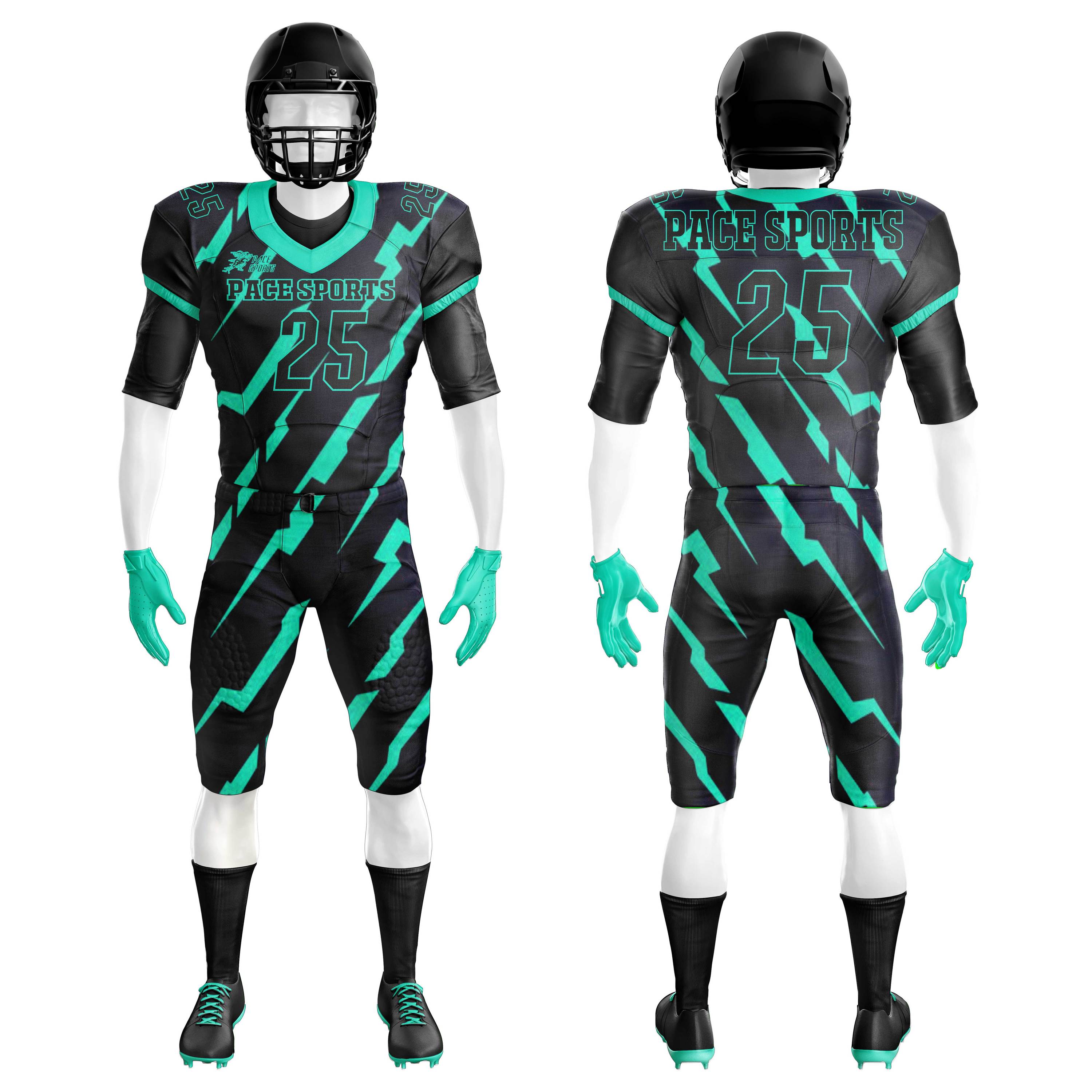 Customized Youth Polyester Tackle Twill Jersey Short Sleeves Full 