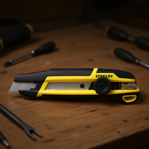 Tijeras Stanley de 18 mm con sistema integrado de rotura de cuchillas con rueda y cortador - Product Image 3