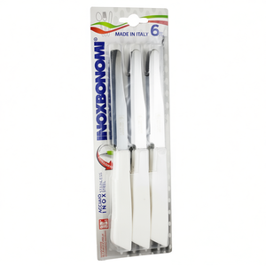 Juego de cuchillos blancos Bonomi de 6 piezas 30006BSC, cubertería de acero inoxidable - Product Image 2
