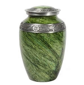 GREEN <b>STONE</b> FINISH ADULT CREMATION URN for HUMAN ASHES CLASSIC AMERICAN HUMAN UNR - Product Image 1