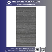 TM-5013 Monsoon Big Slab en marbre calcite noir profond, imperméable, écologique, durable, surface polie, design moderne, TSF Rajasthan