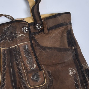 Meilleurs shorts bavarois de qualité supérieure, tendance, classiques, Lederhosen allemands pour hommes, en cuir de vachette suédé traditionnel, personnalisables - Product Image 4