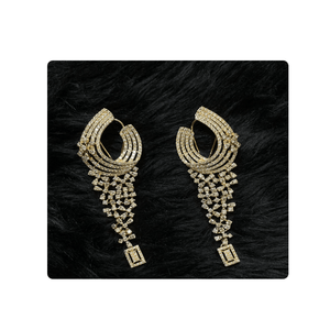 IGI Certified 14K Yellow Gold Natural Diamond Dangle <b>Earrings</b> for Women Luxury Designer Chandelier Statement Bridal <b>Fine</b> Jewelry - Product Image 5