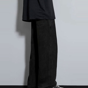 Pantalones vaqueros de talla grande para hombre Pantalones vaqueros elásticos de tiro alto Ajuste cómodo Aspecto elegante Adecuado para todas las estaciones - Product Image 2