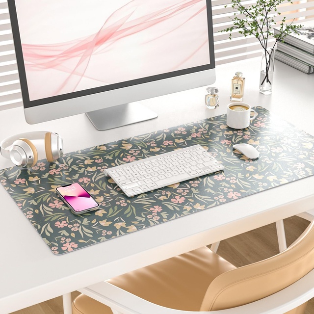 Waterproof One-Sided Gaming PVC Leather Mouse Pad Ergonomic Desk Mat with Wrist Rest Comfortable Office Home Use in Stock
