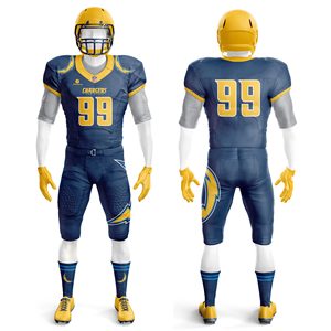 Paquetes de uniformes de fútbol americano sublimados personalizados al por mayor suministro directo de fábrica camisetas y pantalones elásticos cómodos - Product Image 2