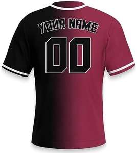 Camiseta de béisbol con botones personalizada para hombres, jóvenes y niños, uniformes deportivos transpirables de Ciudad de fútbol con diseño impreso/cosido - Product Image 3