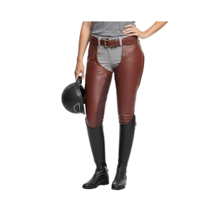 Pantalons de moto en cuir véritable de qualité supérieure pour femmes, coupe ajustée, protection pour la conduite - Product Image 1