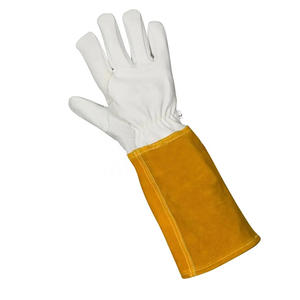 Guantes de Seguridad de Piel de Cabra Resistentes al Calor, Protección para las Manos, Resistentes al Calor, Personalizados, Azules, Doble Refuerzo - Product Image 5