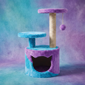 Amistar Azure Rainbow – Premium All Size <b>Cat</b> Scratcher, Colorful Sisal Post, Fun & Durable <b>Cat</b> Playground - Product Image 1