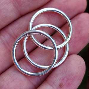 925 Sterling Silver Simple <b>Ring</b> Band Elegant Unique 2.0 mm Dainty <b>Plain</b> Minimalist Geometric Handmade Jewelry Stackable <b>Rings</b> - Product Image 4